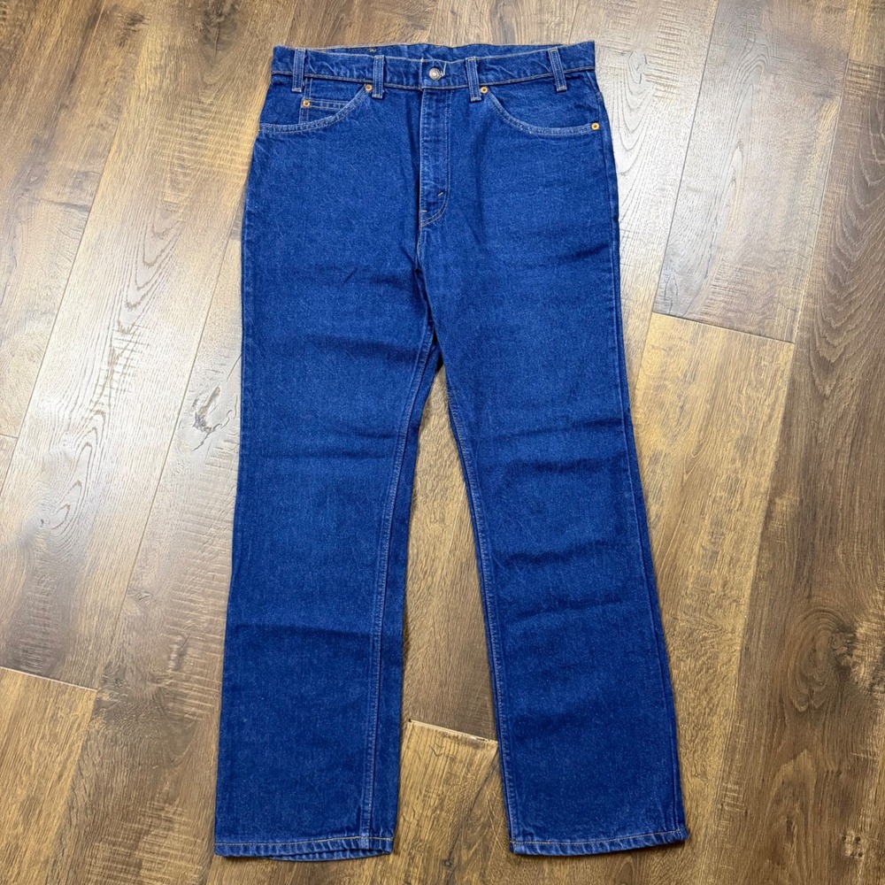 Vintage 80s Levi's 509 Orange Tab Blue Jeans Made in USA Fits 34x29